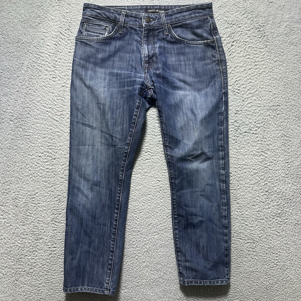Mavi Men's 31x32 Zach Straight Leg Denim Blue Jeans‎ Actual (32x26)